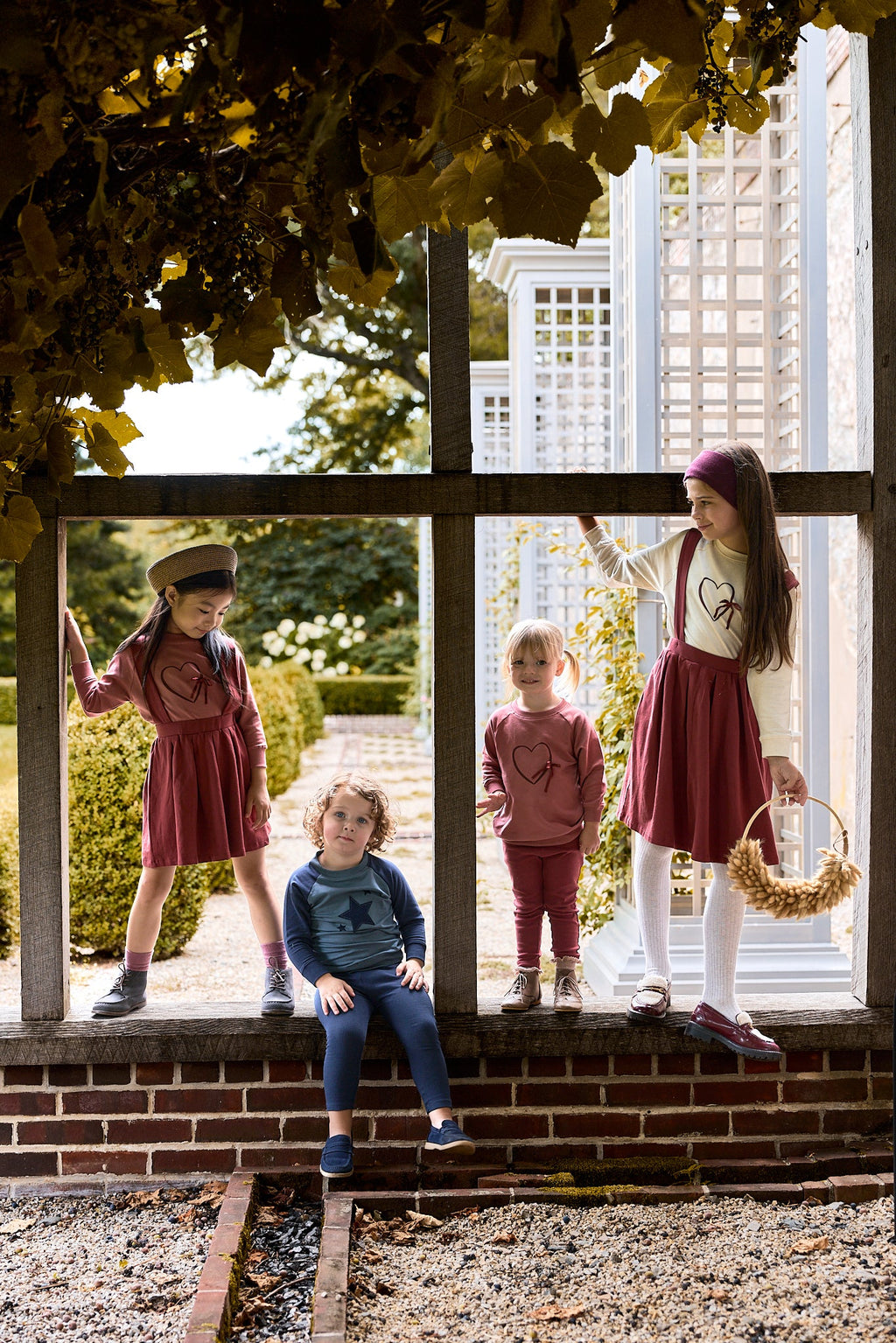 Pull fille – Rose – Cœur et étoile