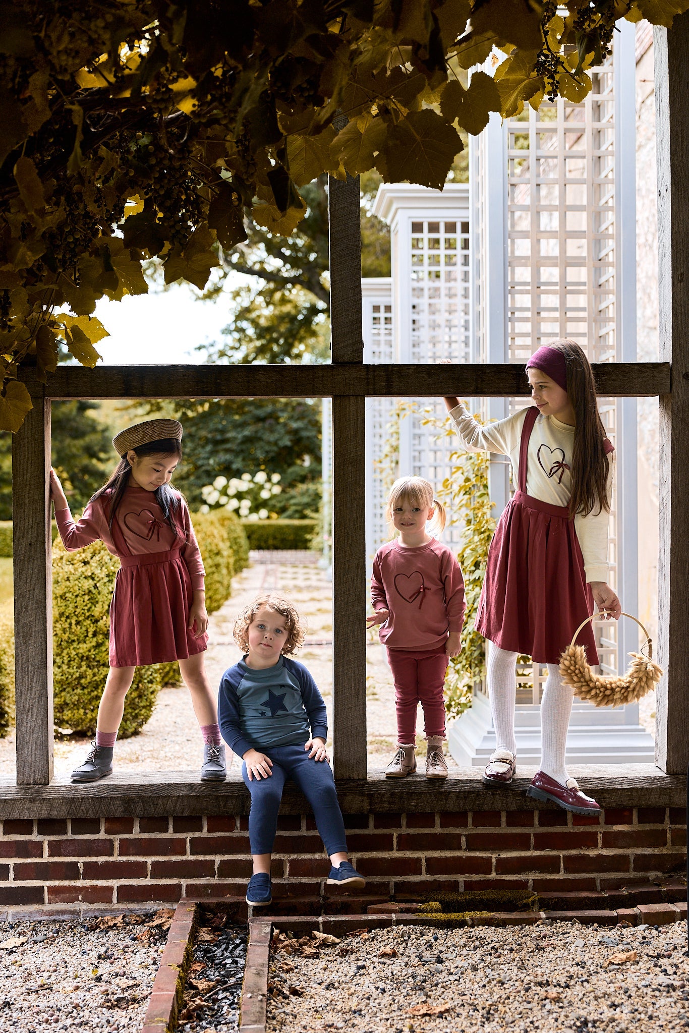 Pull fille – Rose – Cœur et étoile