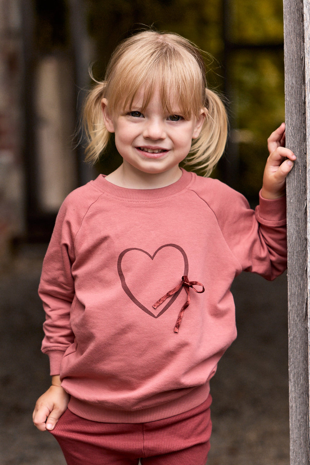 Sweat-shirt Fille – Rose – Cœur et Étoile