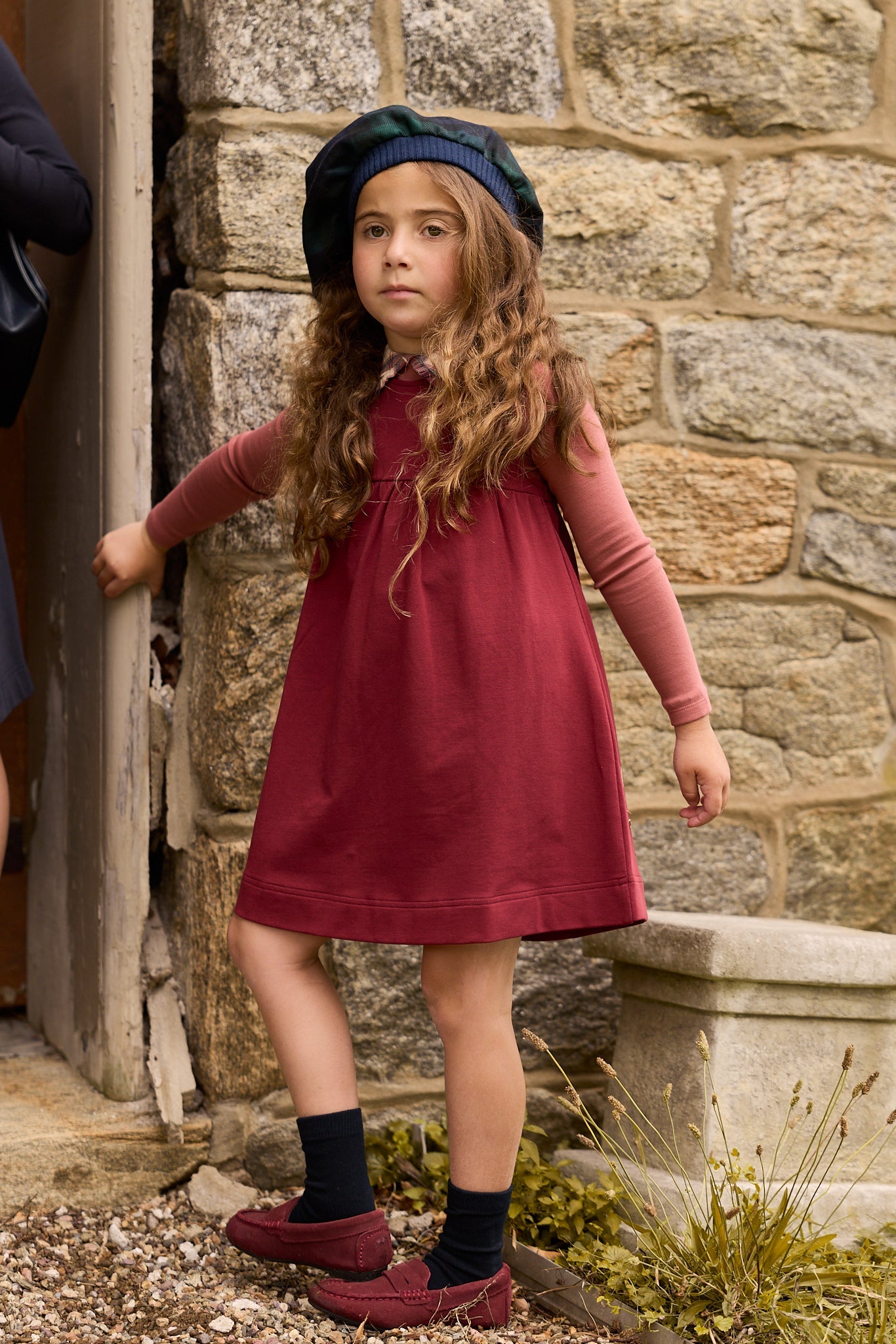 T-shirt fille – Rose – Écossais