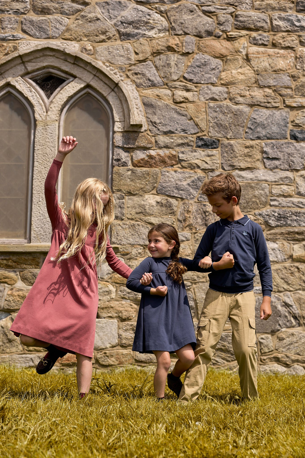 Robe Fille – Marine/Bleu – Trèfle Brodé