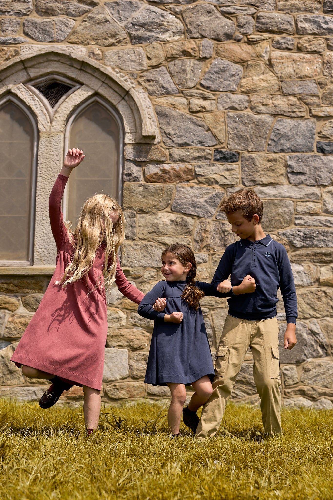 Robe Fille – Marine/Bleu – Trèfle Brodé