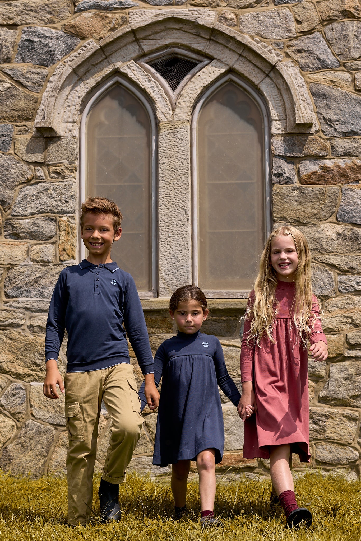 Robe Fille – Rose – Trèfle brodé
