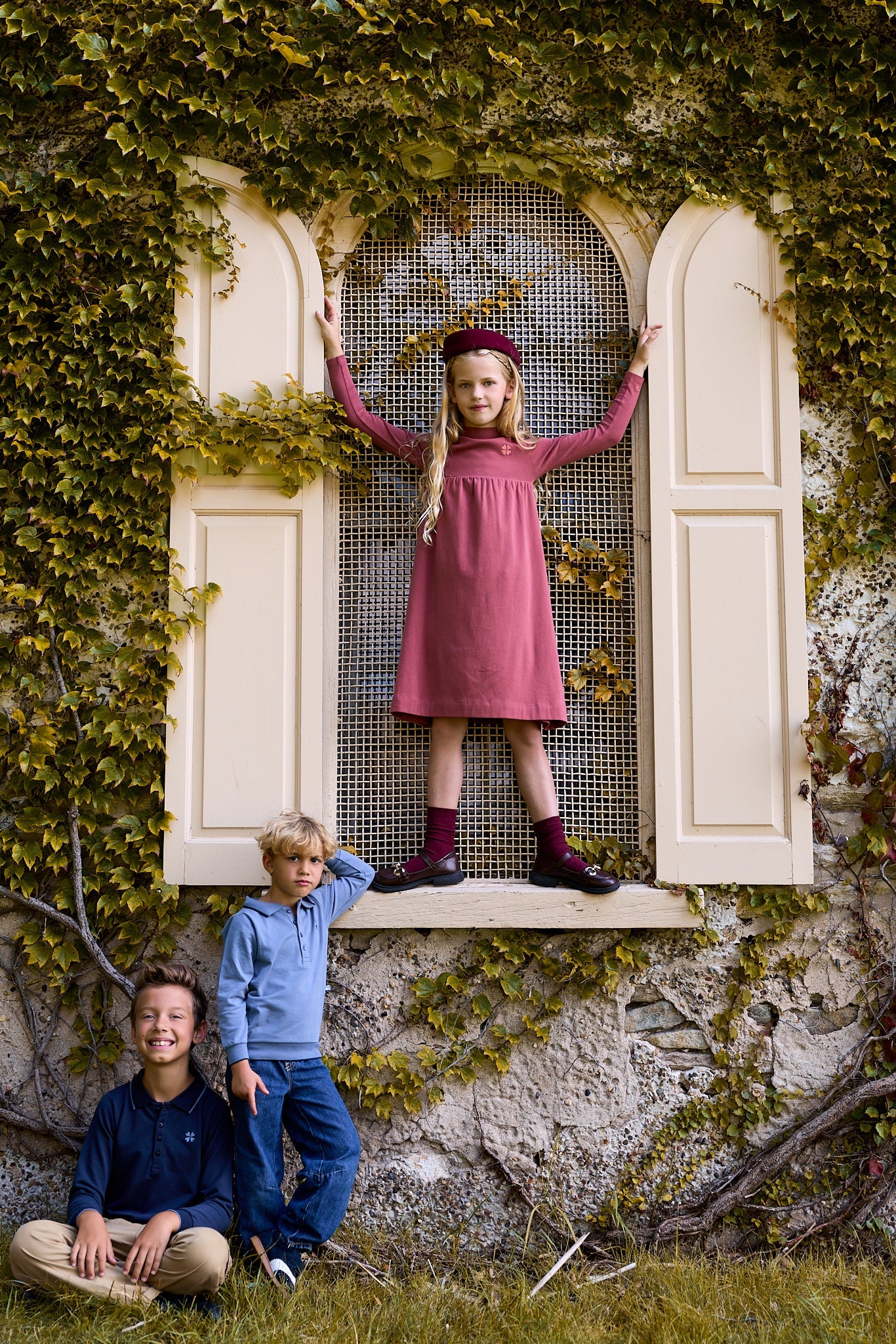 Robe Fille – Rose – Trèfle brodé