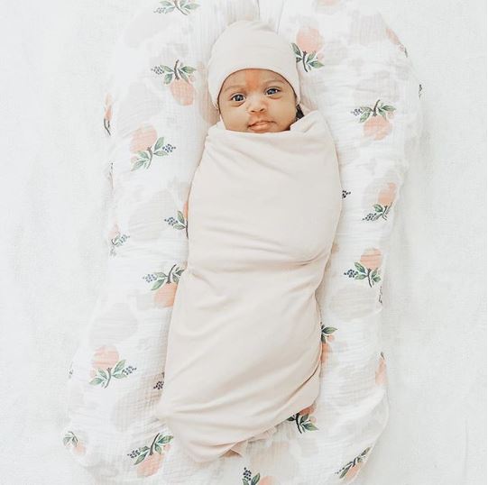 Bonnet en jersey de coton - Rose poudré